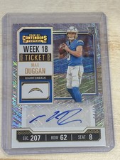 Max Duggan 2023 Panini Contenders Football Week 18 Ticket RC Auto /18 Sh
