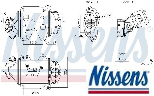 Nissens 989457 KüHler FüR AbgasrüCkfüHrung-image