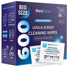 Glasses Wipes - 600 Individually Wrapped Lens Cleaning Wipes