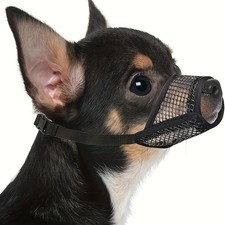 1PC Black Mesh Dog Muzzle Short Snout Anti Bite Small Dogs Breathable