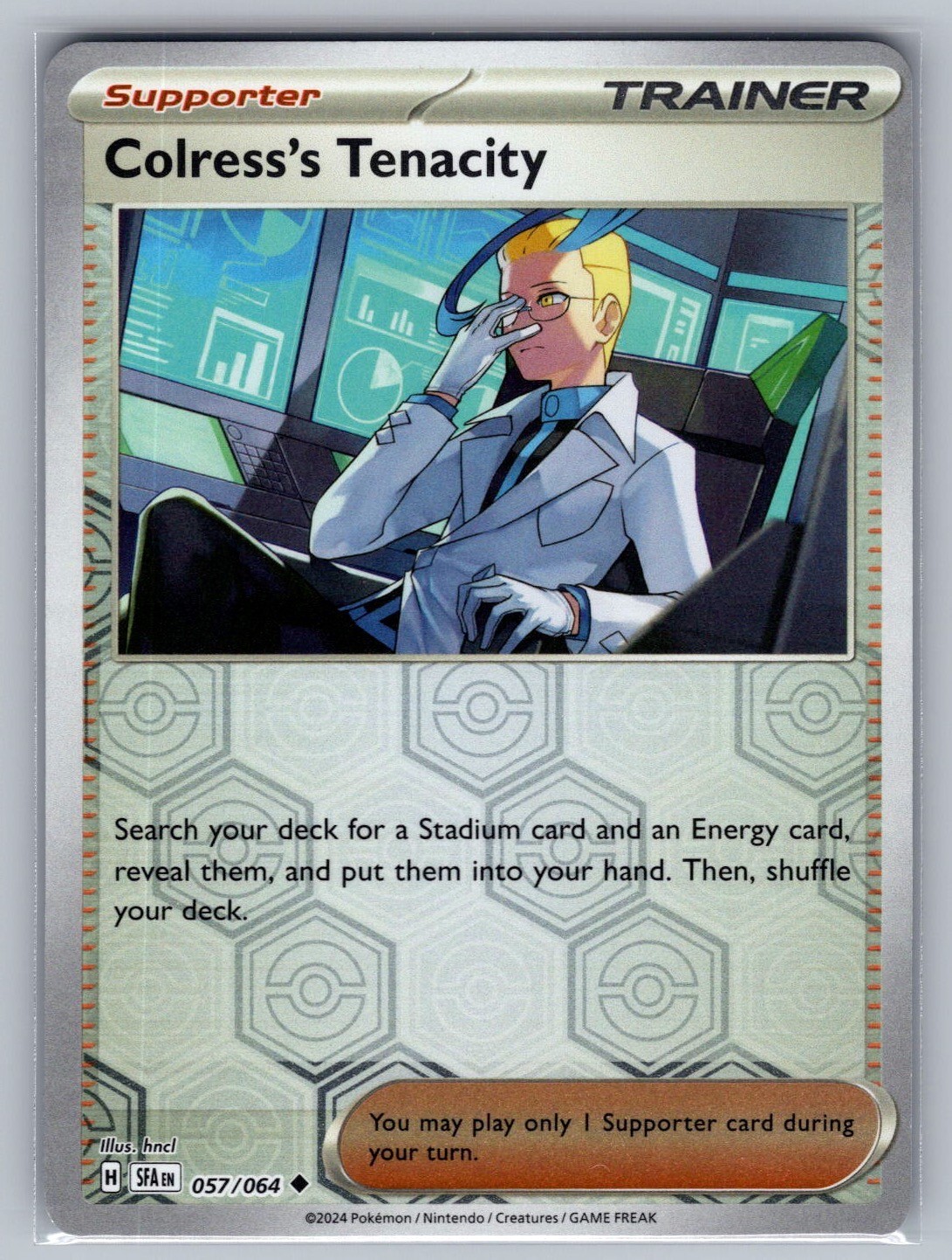 Colress's Tenacity 057/064 Uncommon Shrouded Fable Pokemon Reverse Holo NM