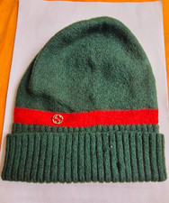 AUTENTICO CAPPELLO BERRETTO GUCCI GG Web Stripe lana - con etichette (BNWT) grande