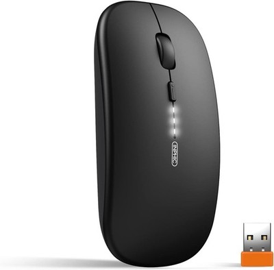 Maus Kabellose wiederaufladbar, Ultra Slim 2.4G Leise Funkmaus Optische Compu...