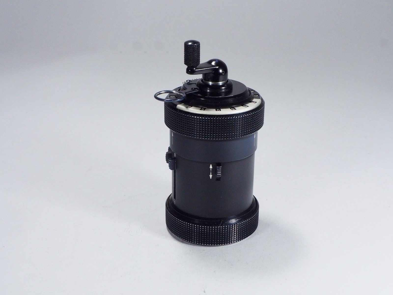 Curta Calculator 1954 Type 1 all metal w/can, box, 3 manuals, perfect function