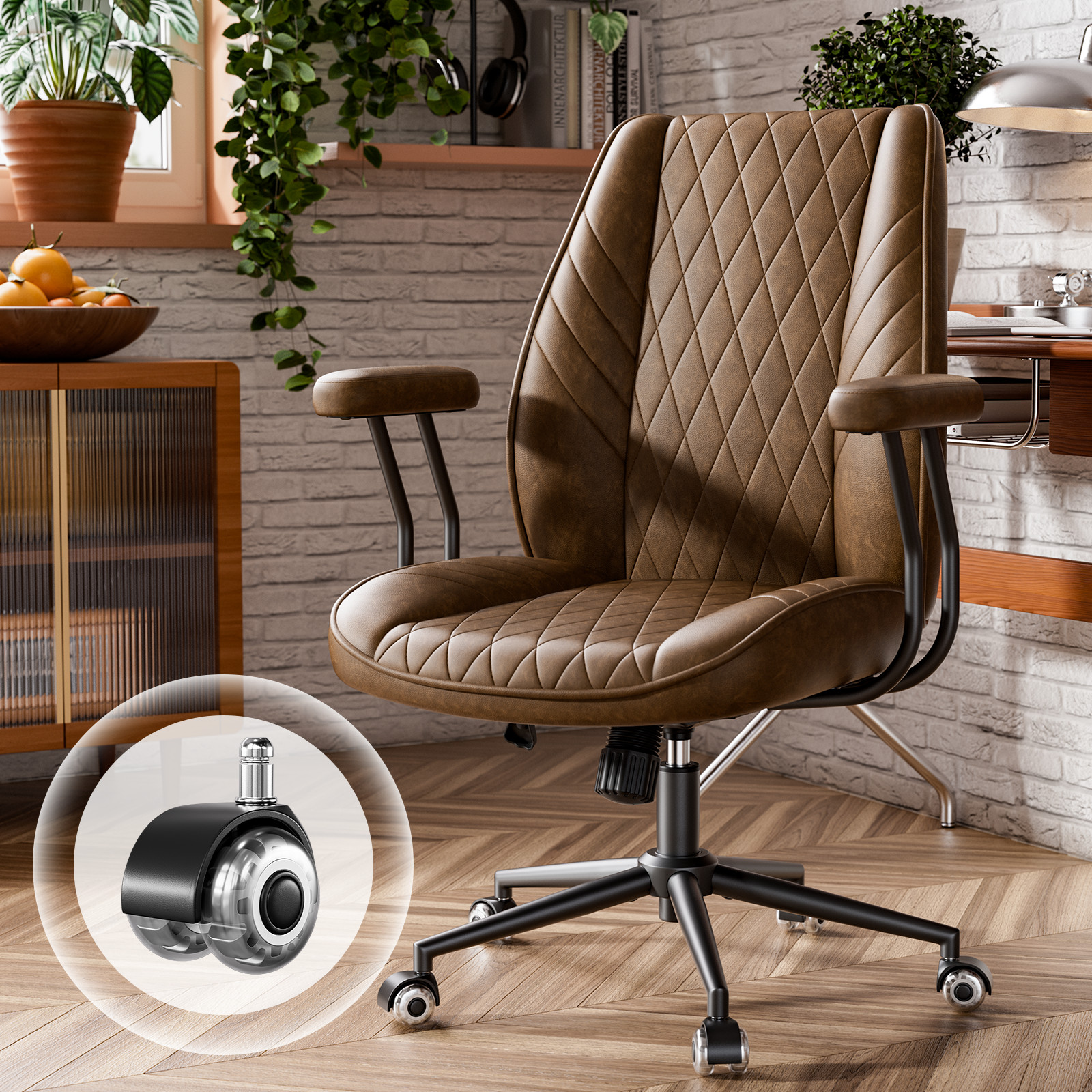 Big Tall Executive Office Chair Ergonomic Leather Computer Desk Chair Heavy Duty