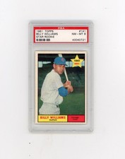 1961 Topps PSA 8 #141 Billy Williams HOF Rookie Sharp!