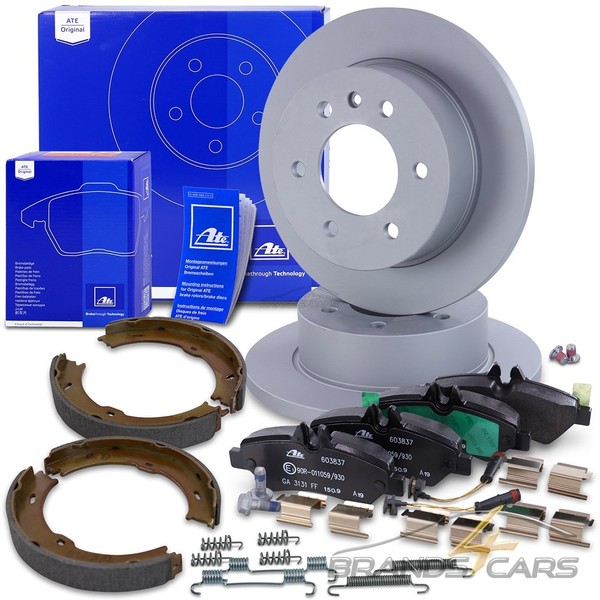 ATE Bremsscheiben +BelÄGe+Bremsbacken Hinten FÜR Mercedes Sprinter B906 3T 3,5T-image