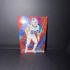 2025 Panini Mosaic Matt Milano #241 Red Wave Mosaic Prizm /27 Bills