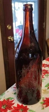 VTG Antique PABST MILWAUKEE Barley Amber Brown Beer Bottle early 1900's Embossed