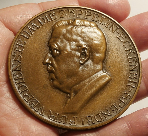 SUPERB ZEPPELIN ECKENER "MERIT" FUND DONOR MEDAL RAREST VARIETY    C- 1801