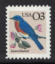 Scott 2478- 3c Eastern Bluebird, Flora & Fauna Series- MNH 1991- unused mint