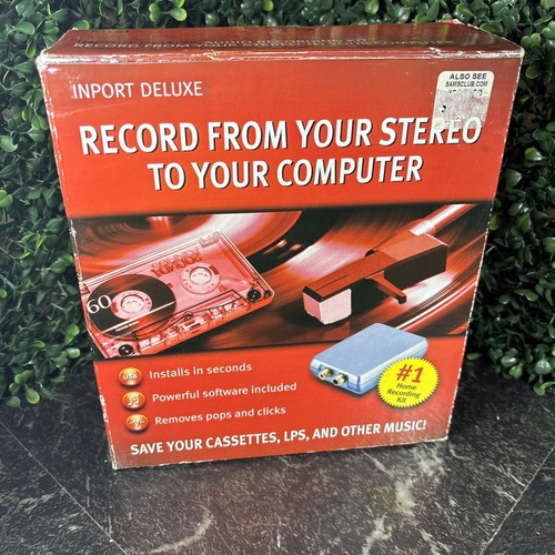 Xitel Inport Deluxe Stereo To PC Recording Kit Cassette LP Other Music Converter