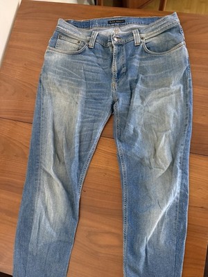 Nudie Jeans Slim Tapered Blue Denim Men's Jeans - Thin Fin