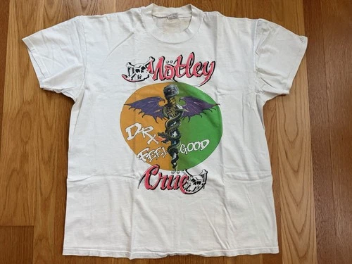 Vintage Motley Crue Dr. Feelgood 1989 1990 Tour Concert T Shirt Pushead Size XL - product listing photo