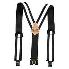 Suspenders with Non-Metal End Clip Reflective Polyester Black Reflective