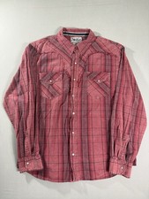 Vintage Levi  s Pearl Snap Shirt Men  s XL Red Western Cowboy Ranch