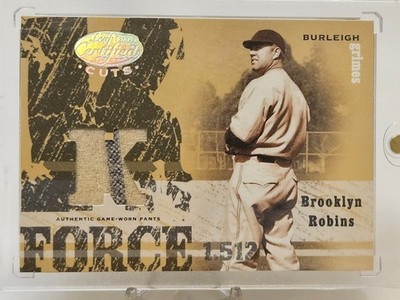 2004 Leaf Certified Cuts Burleigh Grimes #KF-44 Pants Relic Robins 033/100 HOF