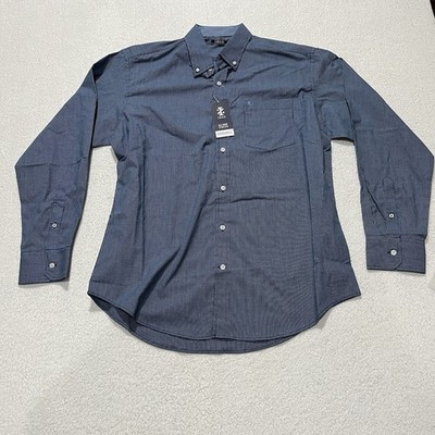 NEW!! IZOD All-Over Stretch Comfort + Performance Estate Blue Dark Size: L