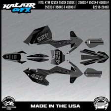 Graphics Kit for KTM 125-250SX|250-45SX-F|250-450XC-F (2016-18) Screech-SMOKE