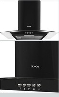 Abode Glass Cooker Hood Black Vented 60cm Curved with 3 Speeds AGCH6031B