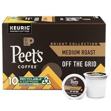Peet's Off The Grid Medium Roast Coffee K Cup Pods 10 Count 100 Arabica