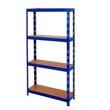 Heavy Duty 4 Tier Boltless Shelving Unit 1500x750x300mm Garage Storage Rack.