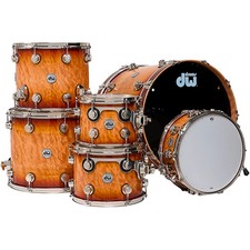 DW 333 Collector's Exotic 6-Piece Drum Shell Pack AB/Quilted Heartwood Maple