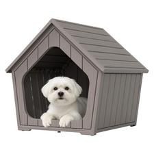 Dog House Outdoor Indoor for Small Dogs Plastic Pet Shelter, EasyAssemble  ...