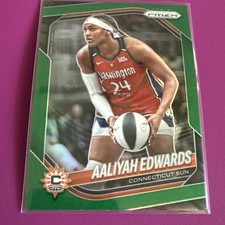 Panini 2025 WNBA Aaliyah Edwards Green Parallel Prizm #94 Connecticut Sun