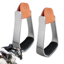 1 Pair Safety Stirrups Cushioned Aluminum Gear Safety Horse Stirrup