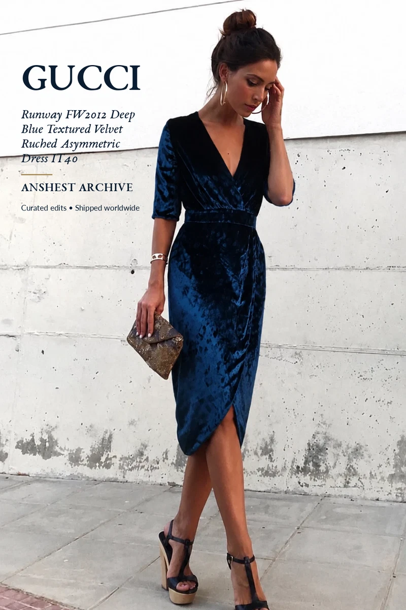 gucci blue velvet dress Party/Cocktail Dresses for Women for sale Ebay