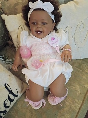 African American Baby Girl Doll With Accessories