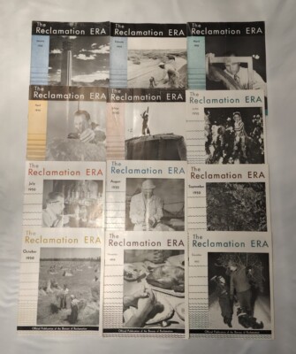 The Reclamation Era Magazine 1950 Complete Year 12 Issues