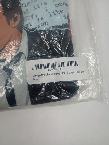 Quentin Tarantino XL Shirt Men's Medium Blue Reservoir Dogs Graphic Short Sleeve - Picture 3 of 4