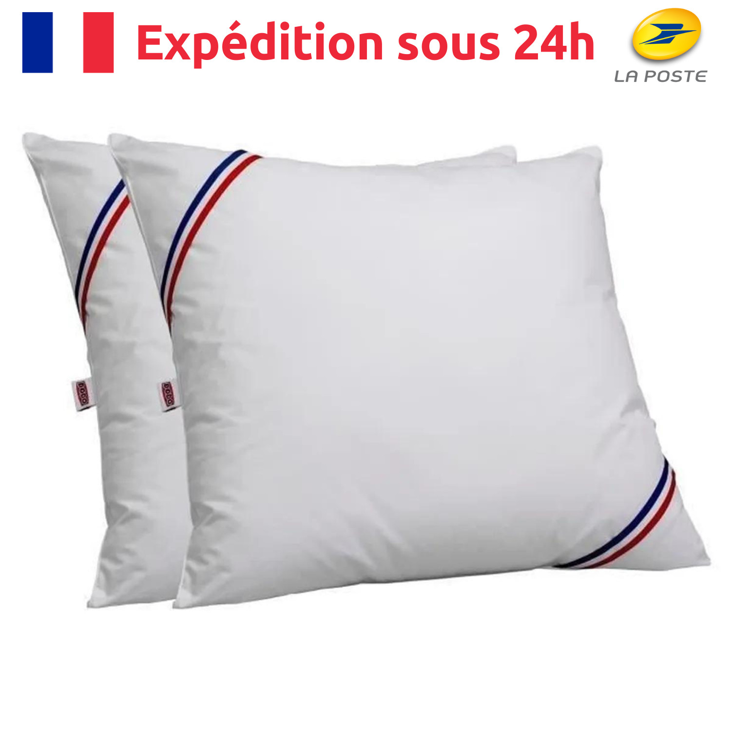 Oreiller moelleux 60x60 cm en polyester pour soulager les tensions cervicales