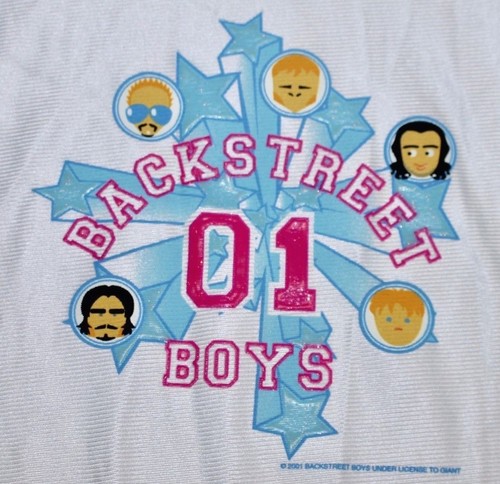 S * NOS vtg Backstreet Boys raglan jersey shirt * 2001 - Picture 2 of 4