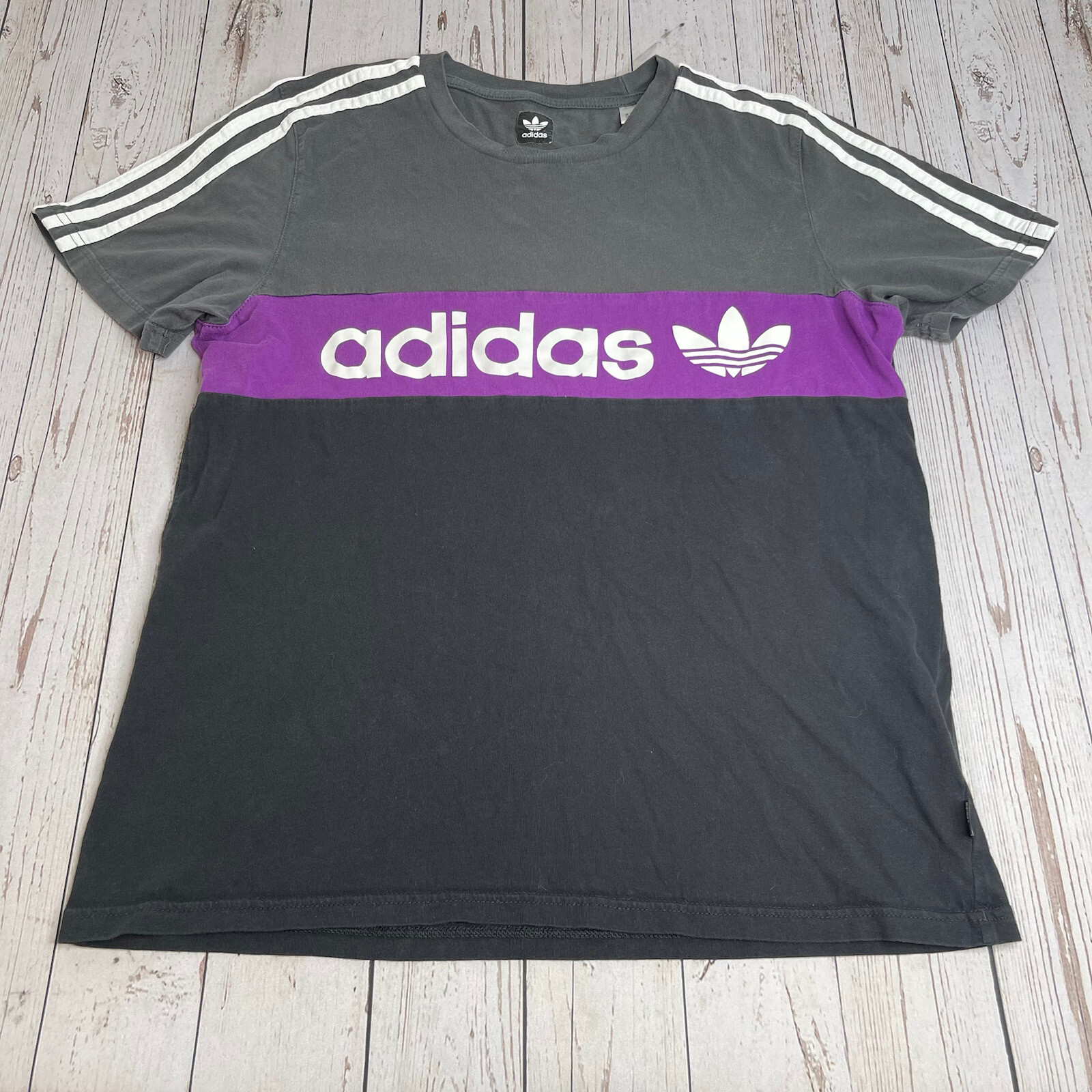 Ing Trefoil Three Stripes Short Sleeve T Shirt Mens Medium