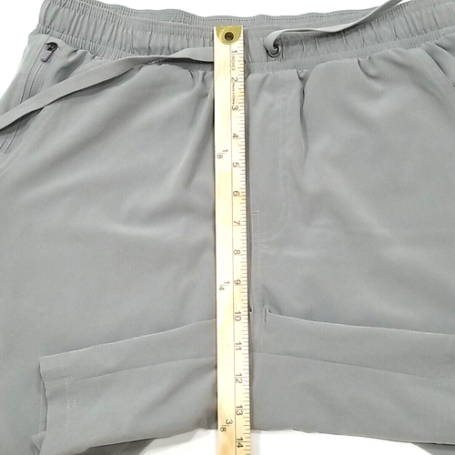 Boxer VRST 7" All In Shorts Uomo M Grigio Chiaro Elasticizzato Slip Fodera Zip Tasca Palestra - Foto 14 di 15