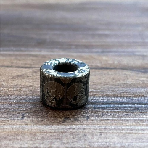 Titanium Knife Lanyard Bead Skull Paracord Keychain Pendant EDC Zipper Pull Gift - Picture 9 of 18
