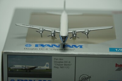 【中古】herpa Boeing 6個 Herpa Wings 1:500 PAN AM Douglas DC-6 Clipper Berlin (517362