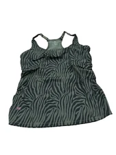 Ruby Ribbon Square Neck Sport Tank 40 Racerback Shelf Bra Style 1748 Olive NWT