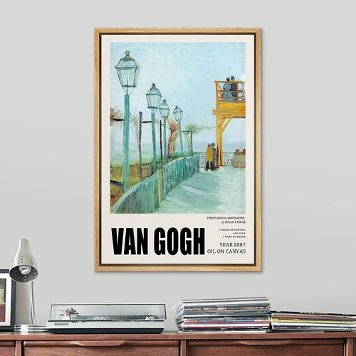 Vincent Van Gogh Landscape Framed Art Print Canvas Wall Art - Picture 3 of 8