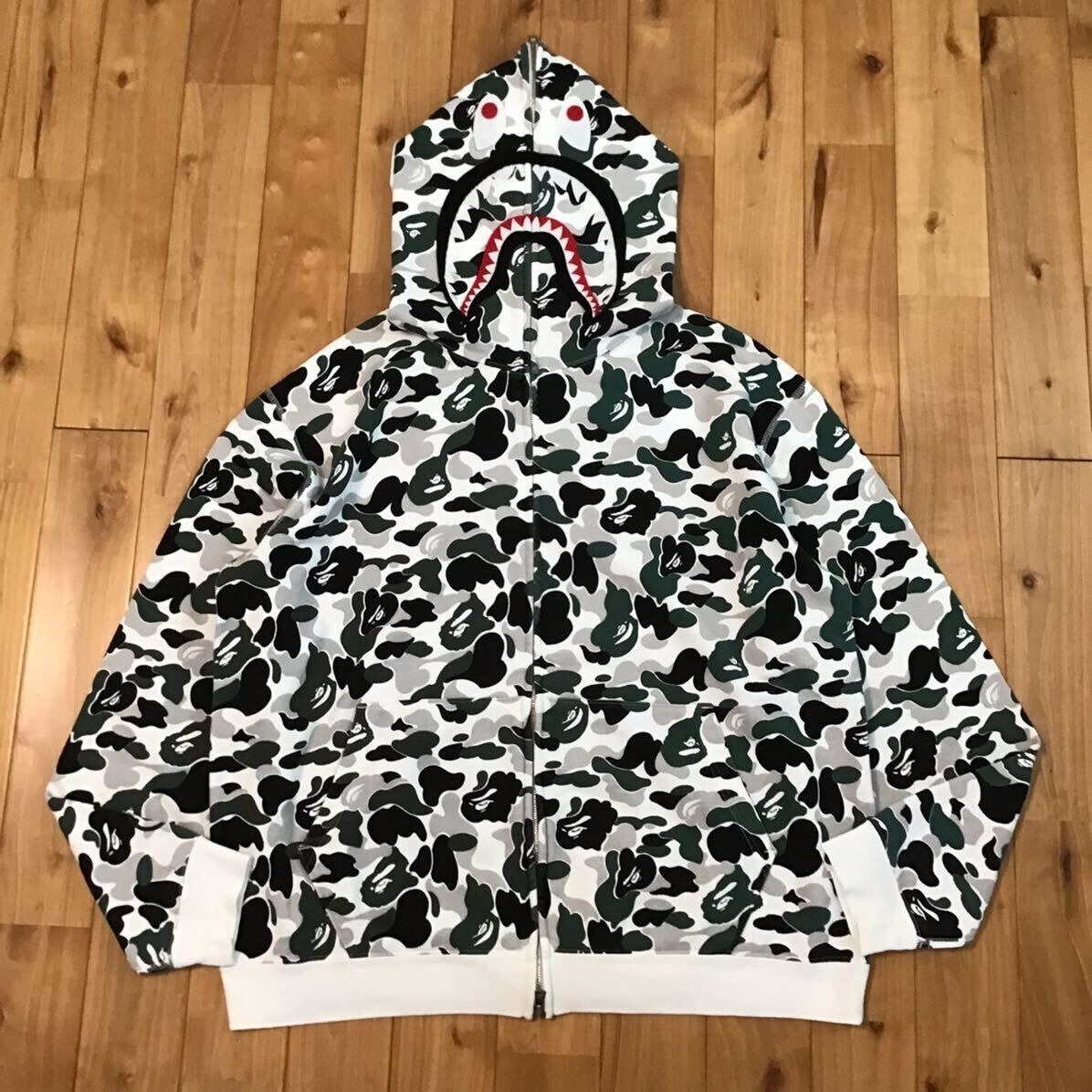 BAPE Kyoto city camo shark full zip hoodie NIGO A Bathing Ape Size