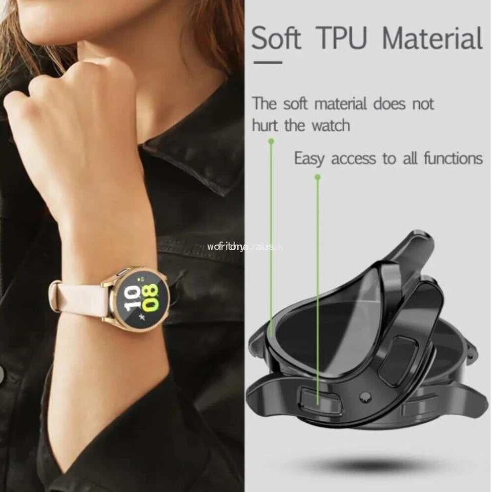 For Samsung Galaxy Watch 7 8 40/44mm Full Screen Protector Soft Case Cover Case - Image 2 of 4