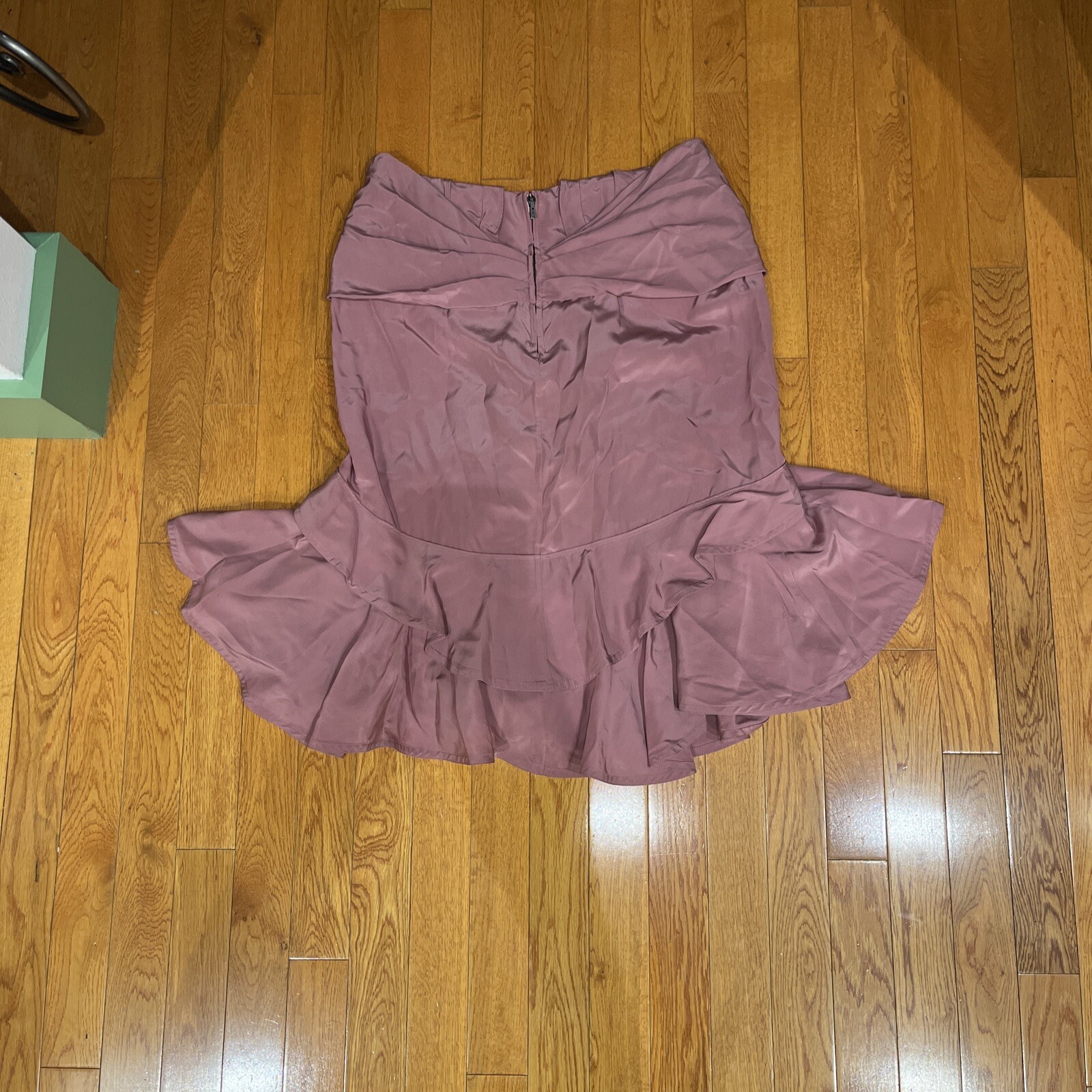 ICONICO!!! GONNA TOM FORD YVES SAINT LAURENT AUTUNNO 2003 ROSA POLVEROSA SETA ARRICCIATA