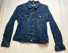 Levi's denim jean jacket youth kids medium long sleeve button up blue