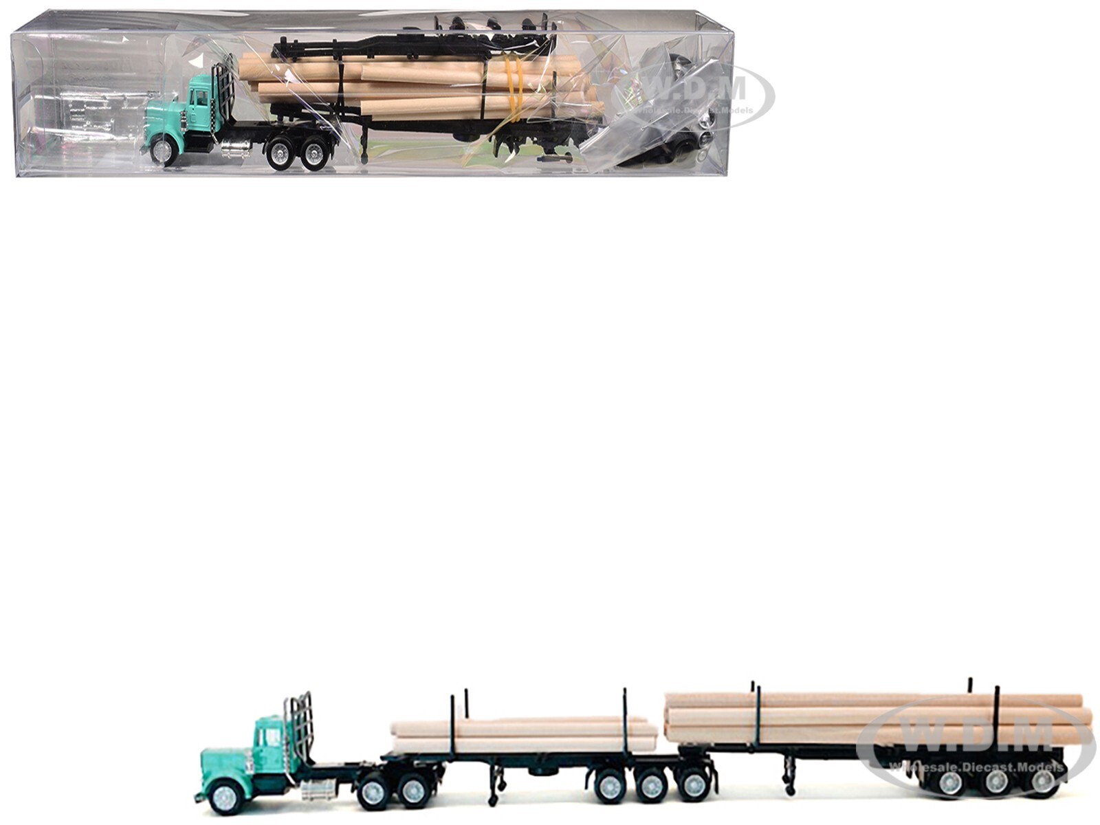 ЛЕСОВОЗ И ПРИЦЕП PETERBILT SUPER B СИНИЙ 187 HO МОДЕЛЬ PROMOTEX 006613 BL 10590₽