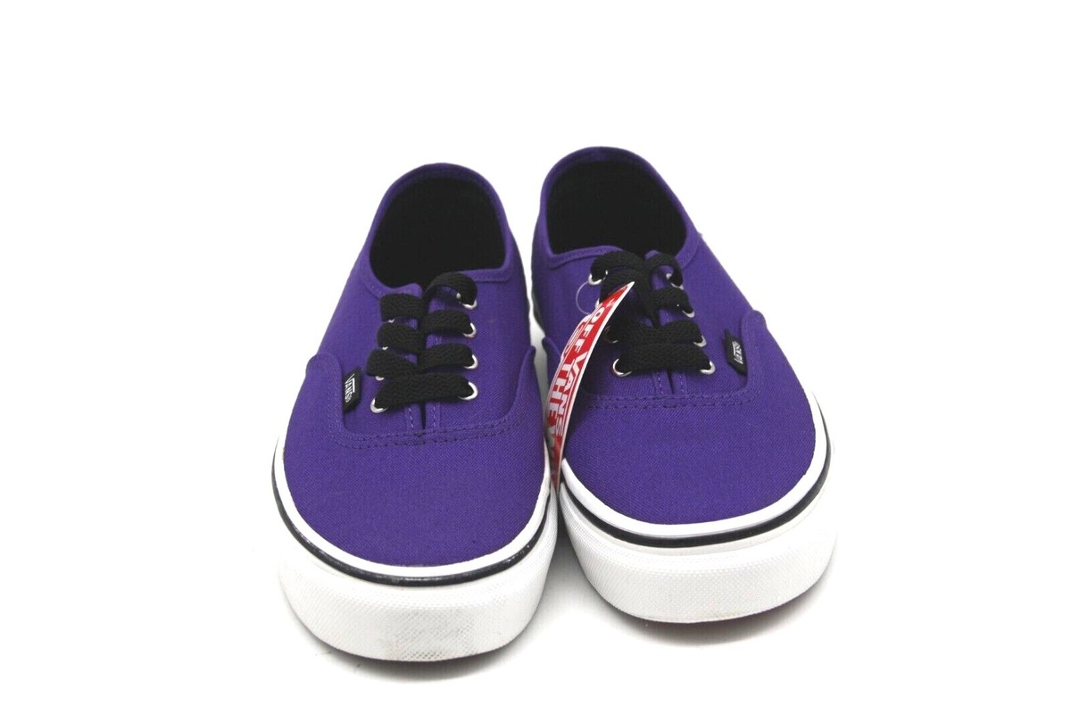 New Vans Authentic Dark Purple White Shoes YOUTH KID'S VN