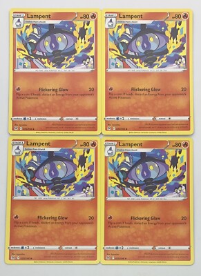 POKEMON TCG LOST ORIGIN Lampent x4 4x Uncommon Playset #025/196 Pack ...