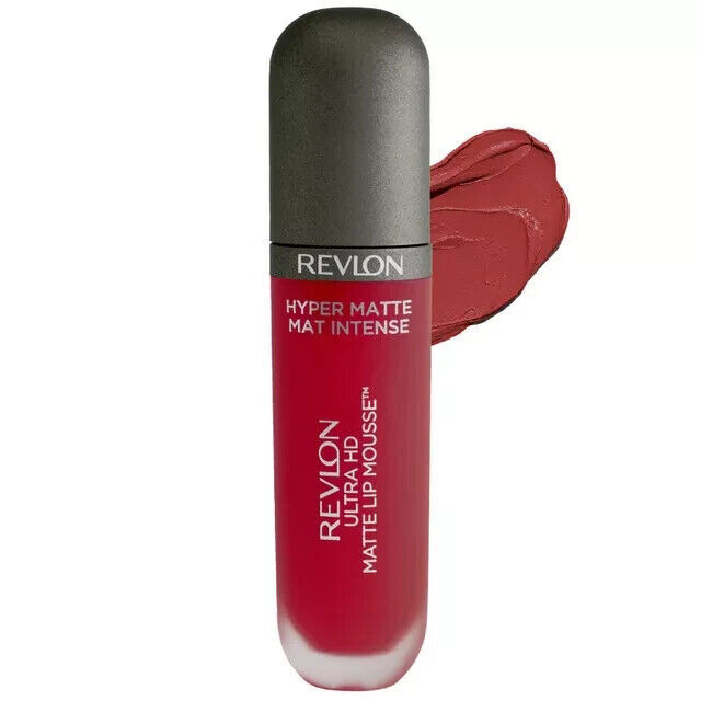 REVLON Ultra HD Matte Lip Mousse Liquid Lipstick in 815 Red Hot - Long-Lasting Bold Color